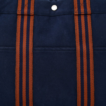 Hermes Canvas Herline GM Tote Navy 8 of 13