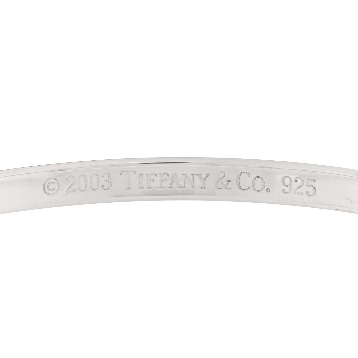 Tiffany Sterling Silver Rectangle Bangle Bracelet 3 of 3