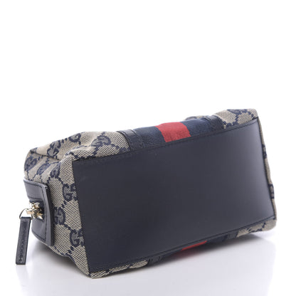 Gucci Monogram Web Small Cosmetic Case Navy 4 of 9