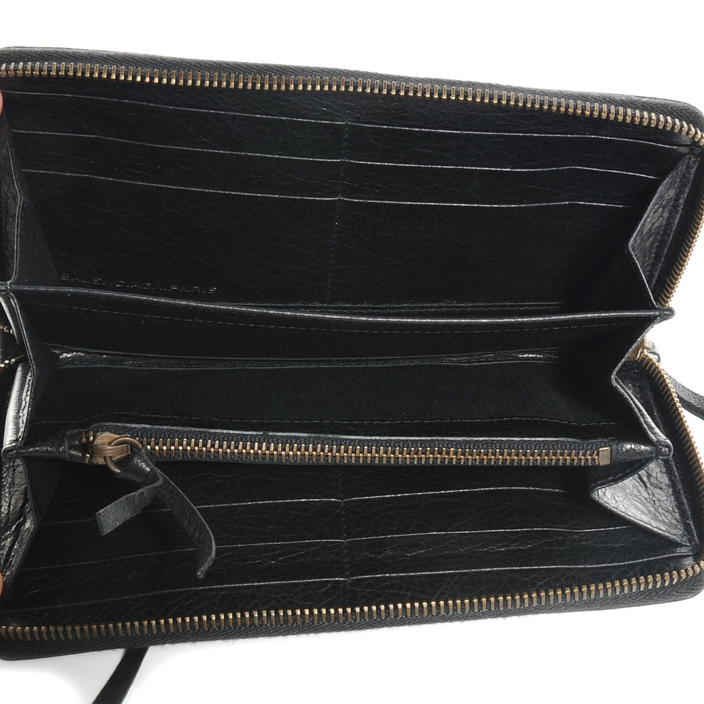 Balenciaga Arena Classic Hardware Continental Zip Around Wallet Black 5 of 7