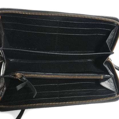 Balenciaga Arena Classic Hardware Continental Zip Around Wallet Black 5 of 7
