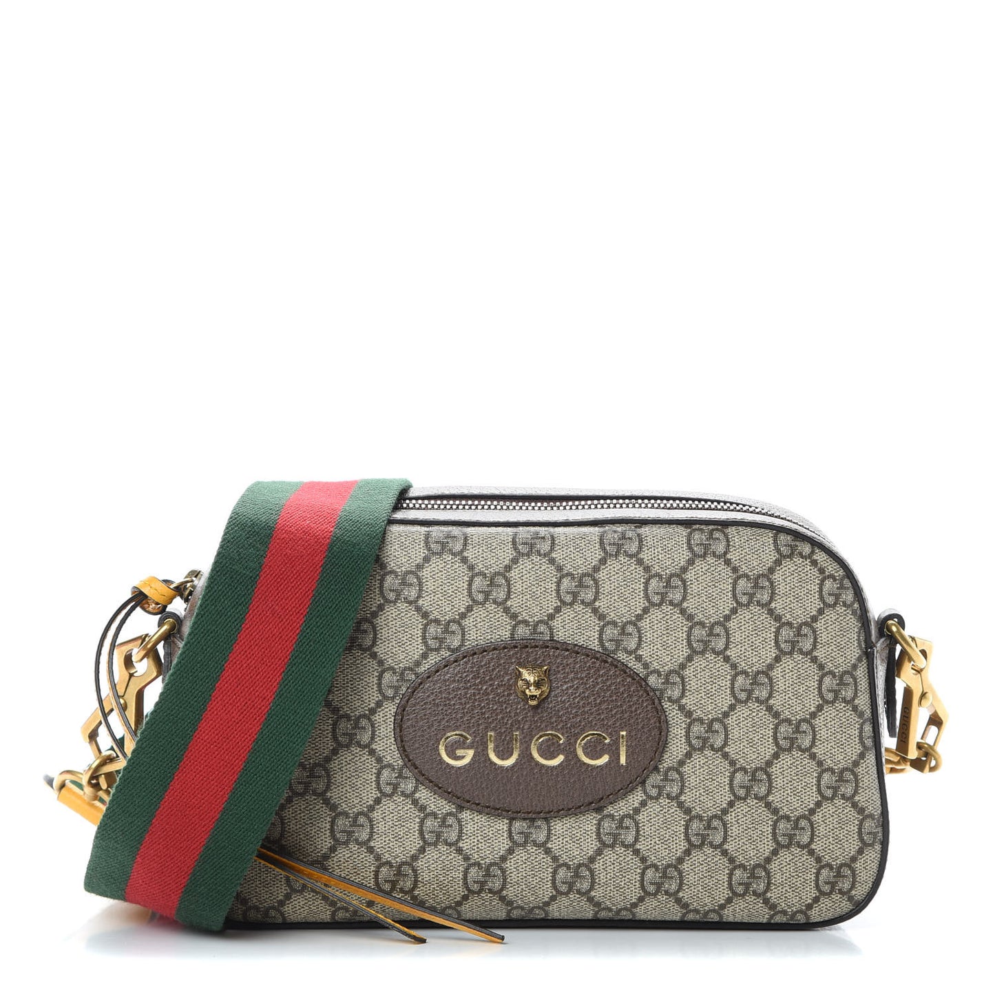 GG Supreme Monogram Web Neo Vintage Shoulder Bag Beige New Acero Crop