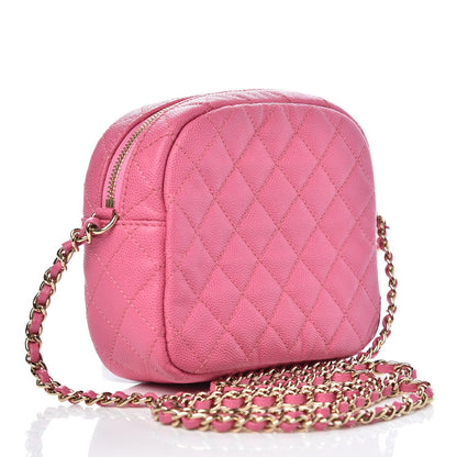 Chanel Caviar Quilted CC Day Camera Case Pink 3 of 7