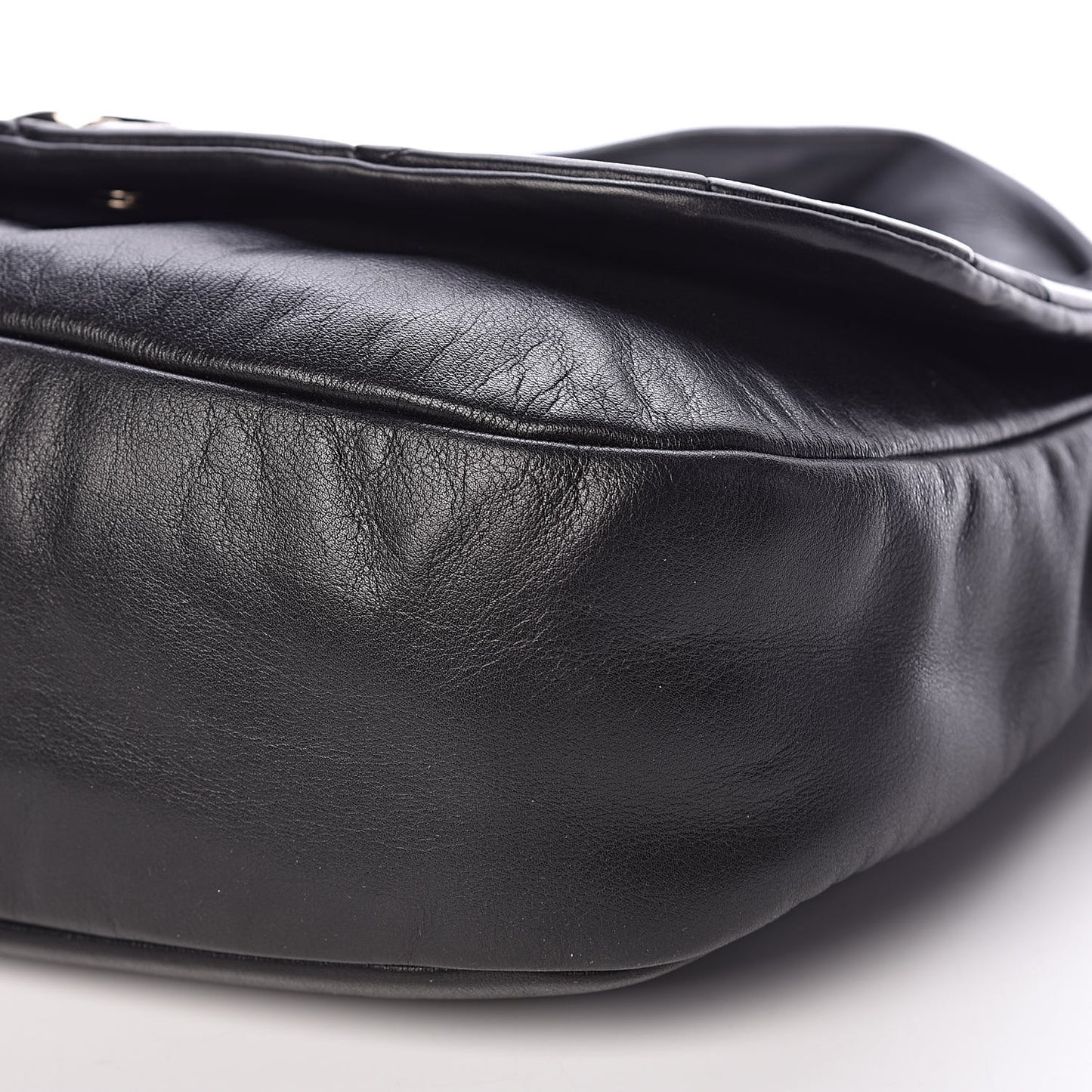 Lambskin Quilted Flap Bag Black