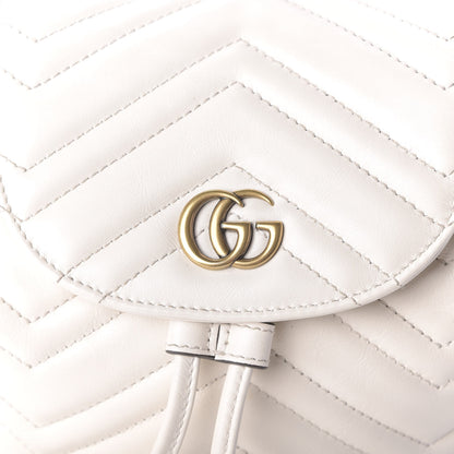 Gucci Calfskin Matelasse GG Marmont Flap Backpack White 11 of 11
