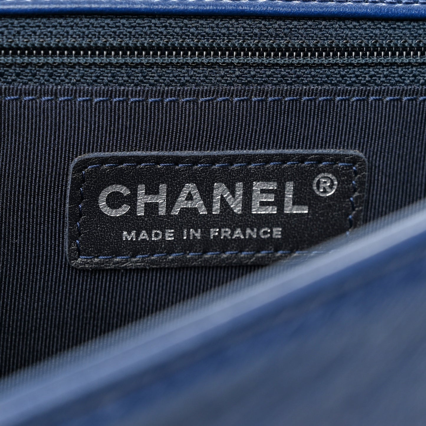 Lambskin Quilted New Medium Boy Flap Dark Blue