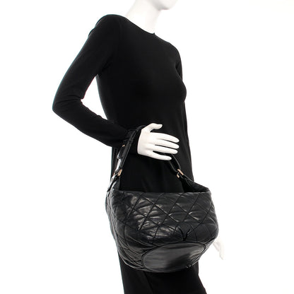 Chanel Lambskin Cloudy Bundle Hobo Black 2 of 8
