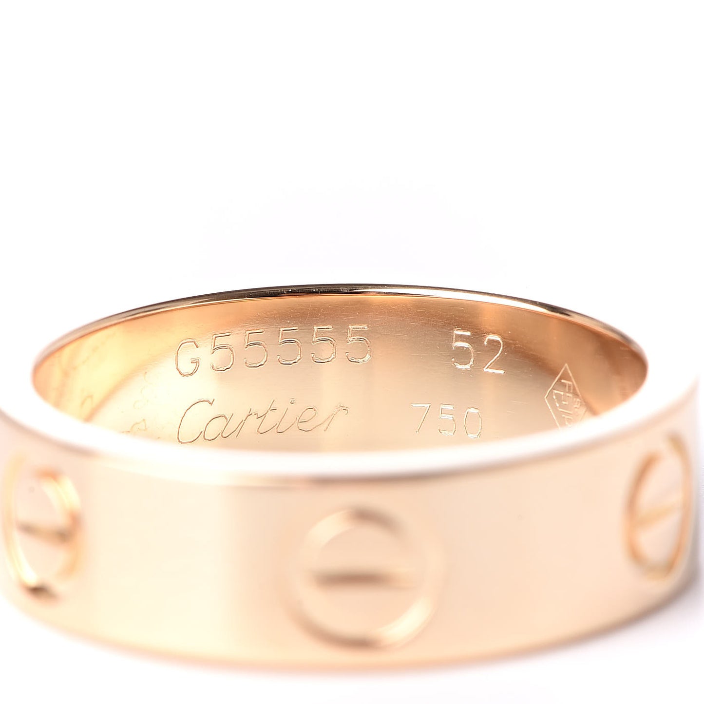 18K Yellow Gold 5.5mm LOVE Ring 52 6