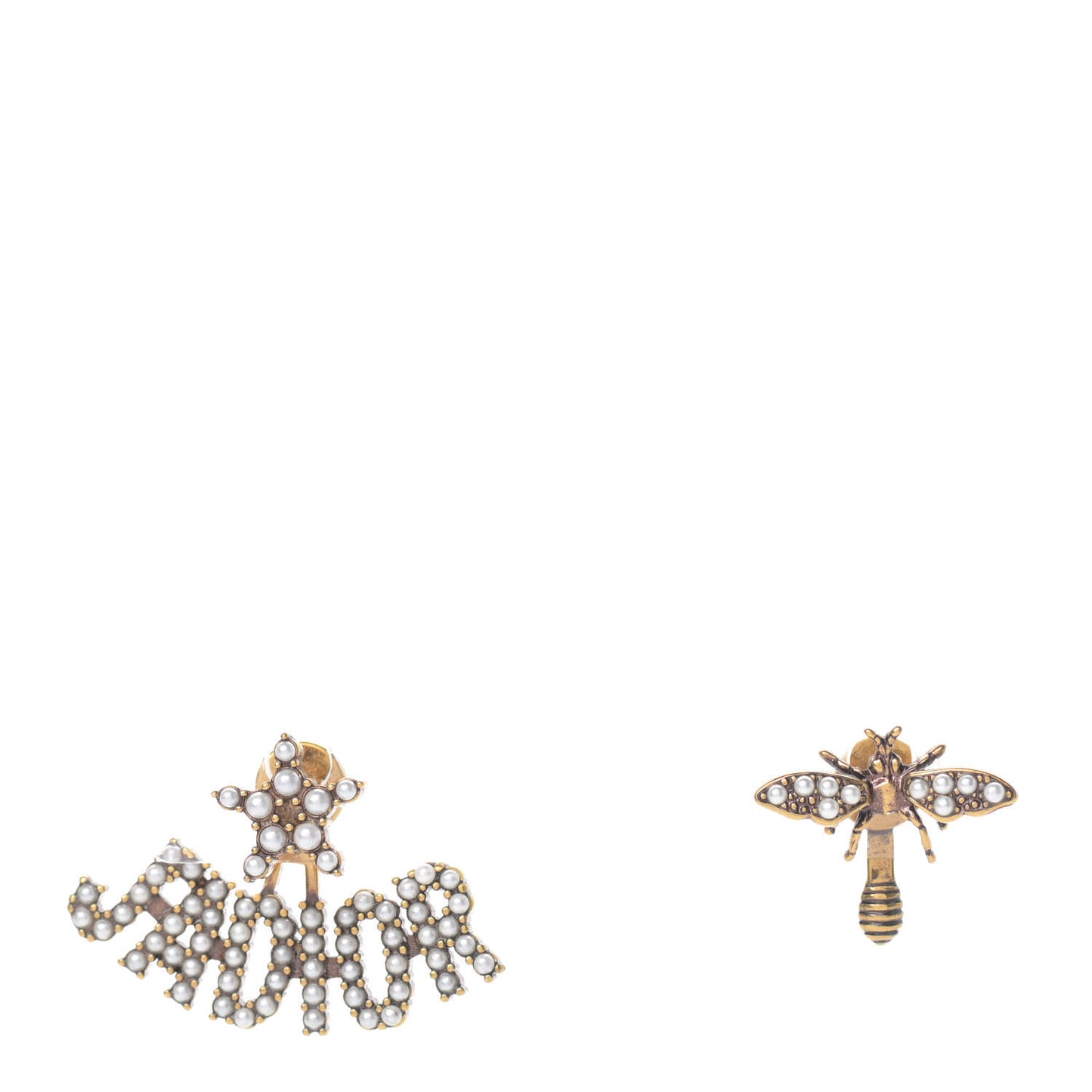 Metal Pearl J'adior Earrings Gold