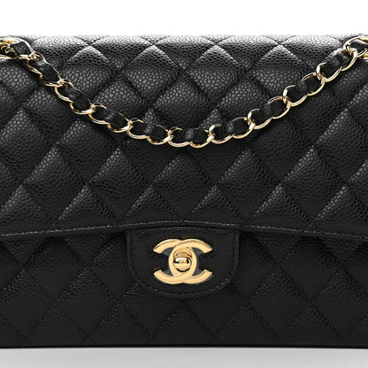 Chanel Caviar Quilted Medium Double Flap Black 8 of 11