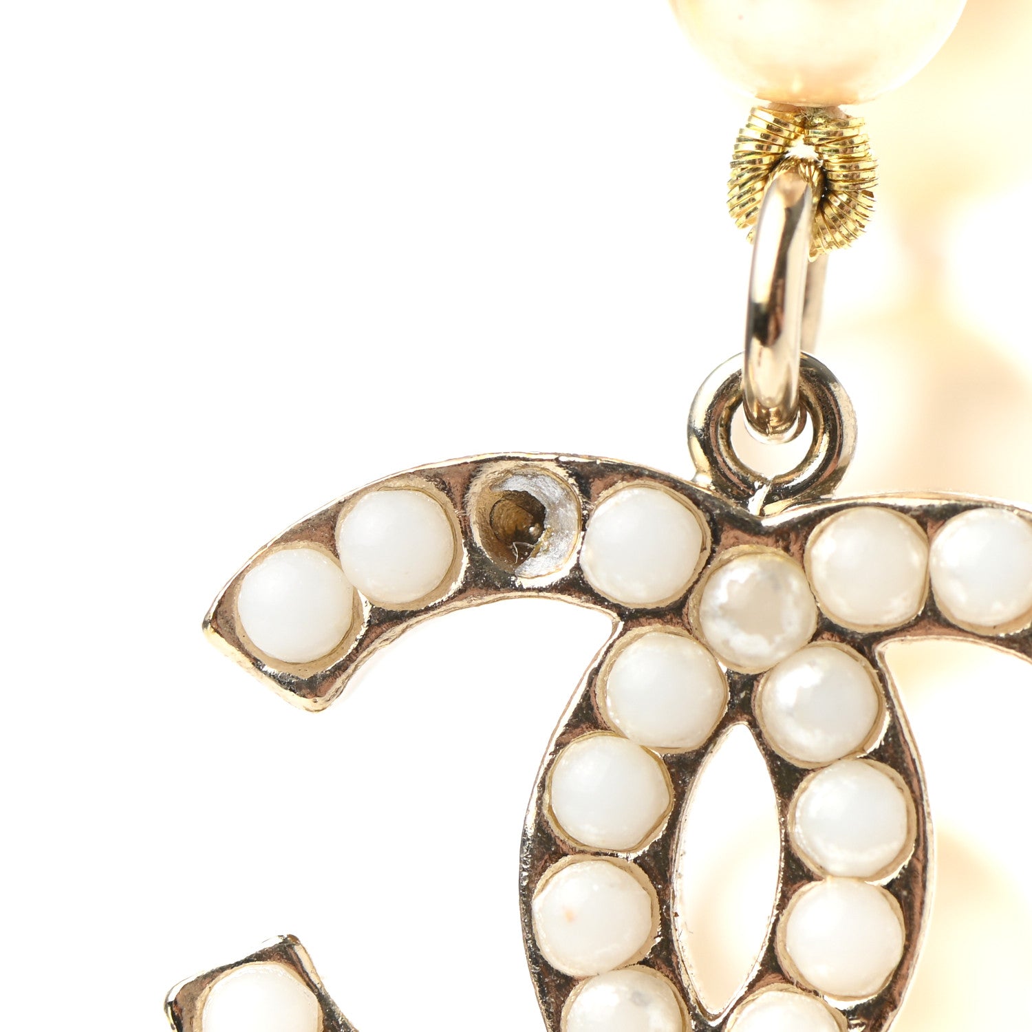 Chanel Graduated Pearl CC Long Necklace Gold 6 of 6