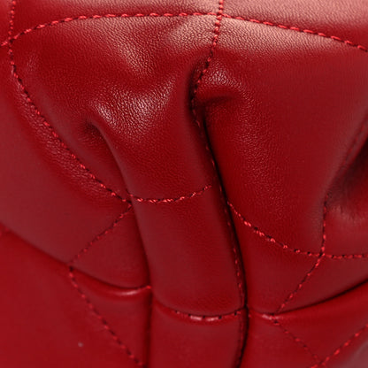 Chanel Lambskin Quilted CC Dweller Drawstring Bucket Bag Red 12 of 13