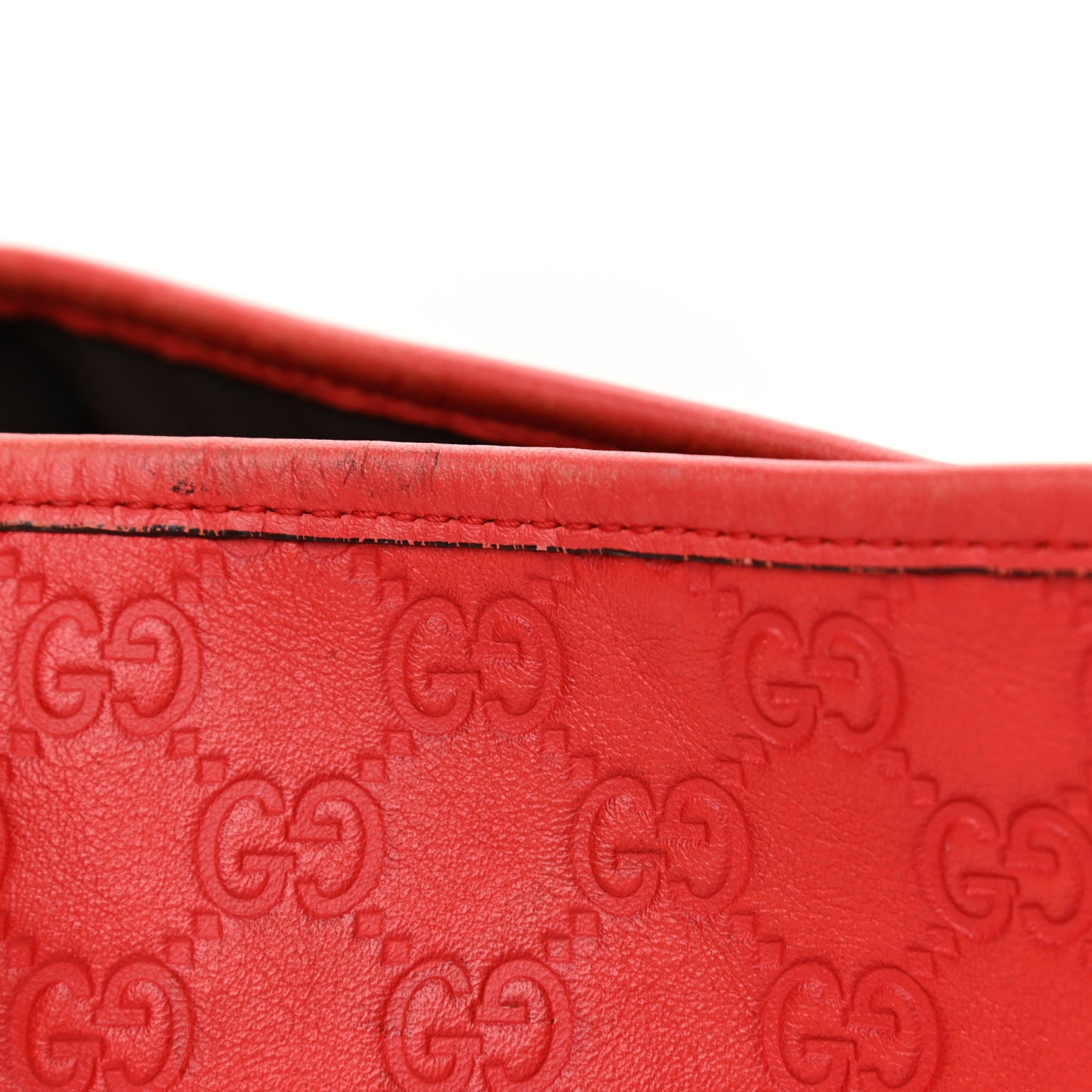 Guccissima Vitello Tender Large Joy Tote Sporting Red