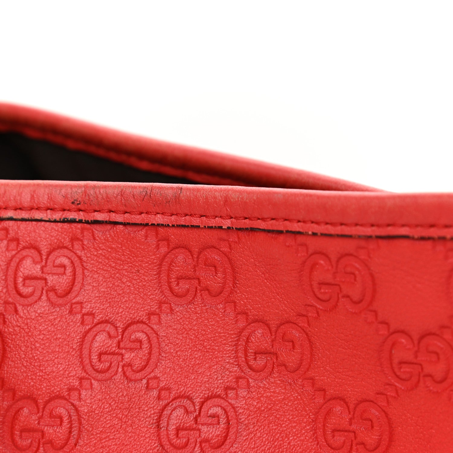 Gucci Guccissima Vitello Tender Large Joy Tote Sporting Red 15 of 18