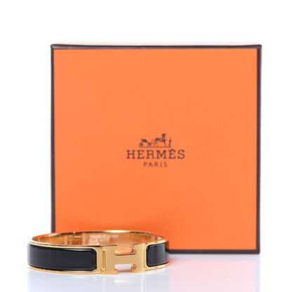 Hermes Enamel Narrow Clic Clac H Bracelet PM Black 6 of 6