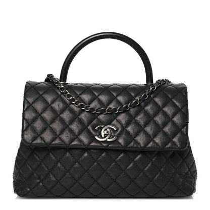 Chanel Caviar Quilted Medium Coco Handle Flap Black 1 of 13