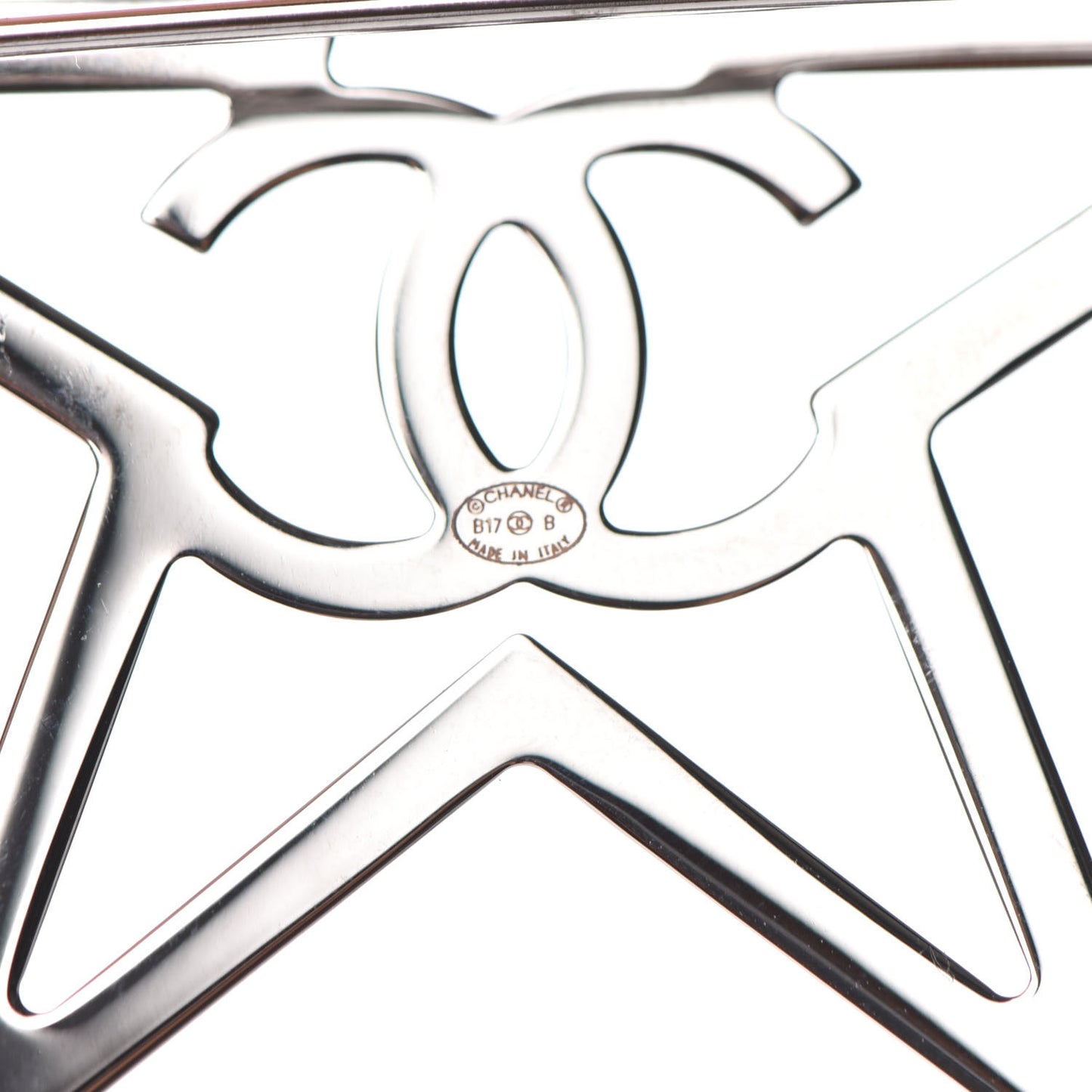 Ruthenium Crystal Star CC Brooch Blue