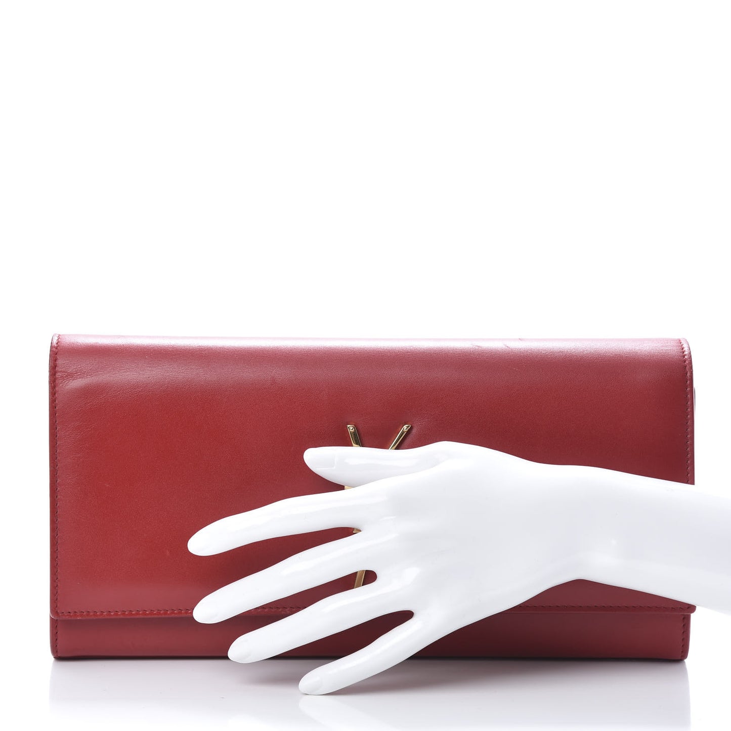 Calfskin Monogram Cassandre Clutch Rouge Orient