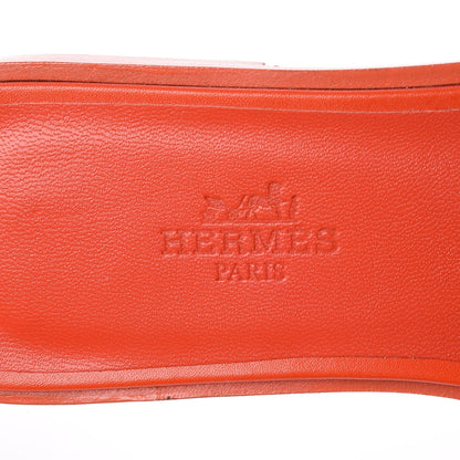 Hermes Box Calfskin Oran Sandals 35 Pavot 8 of 8