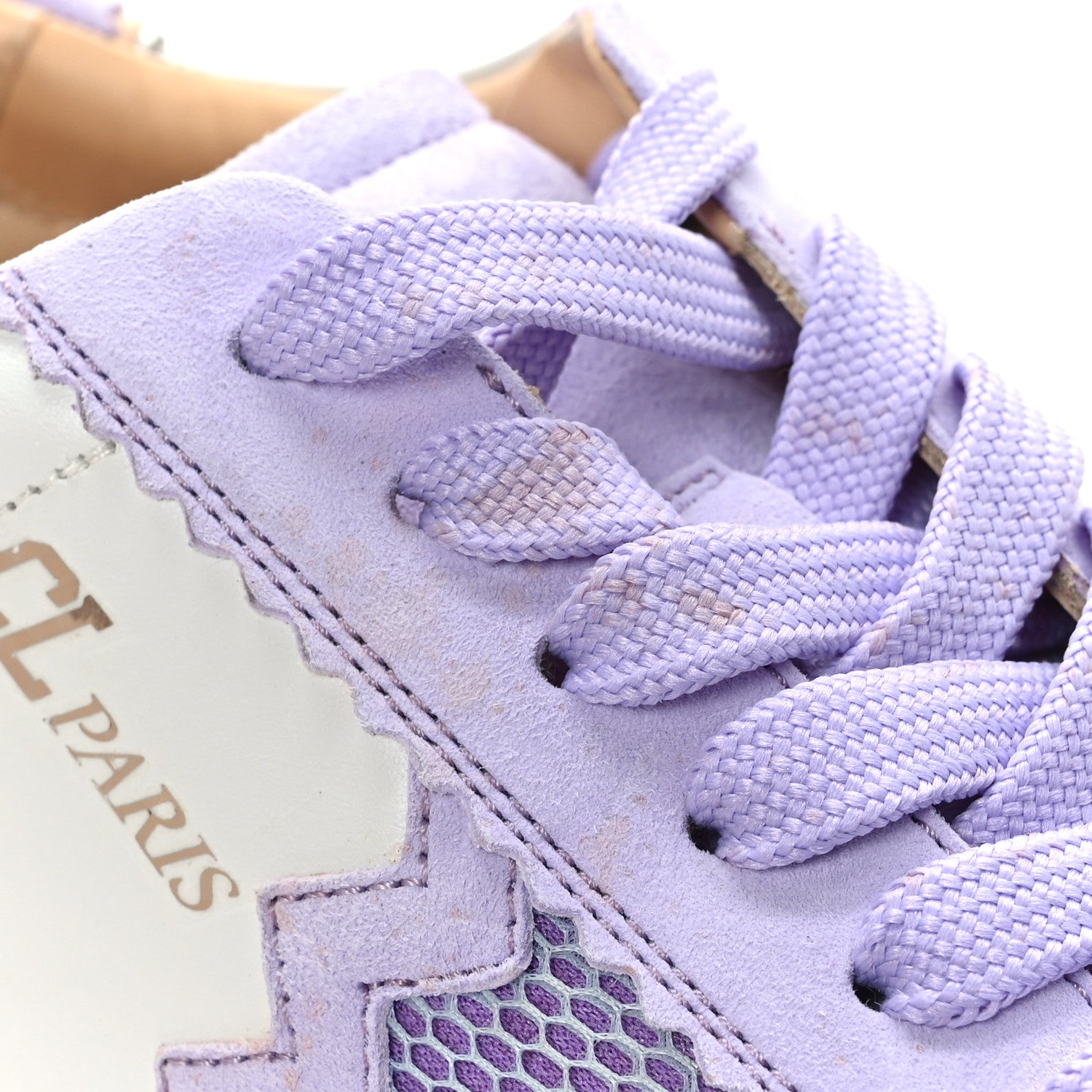Christian Louboutin Suede Mesh Calfskin Neoprene Loubishark Sneakers 40 Lilac Smoke 8 of 13