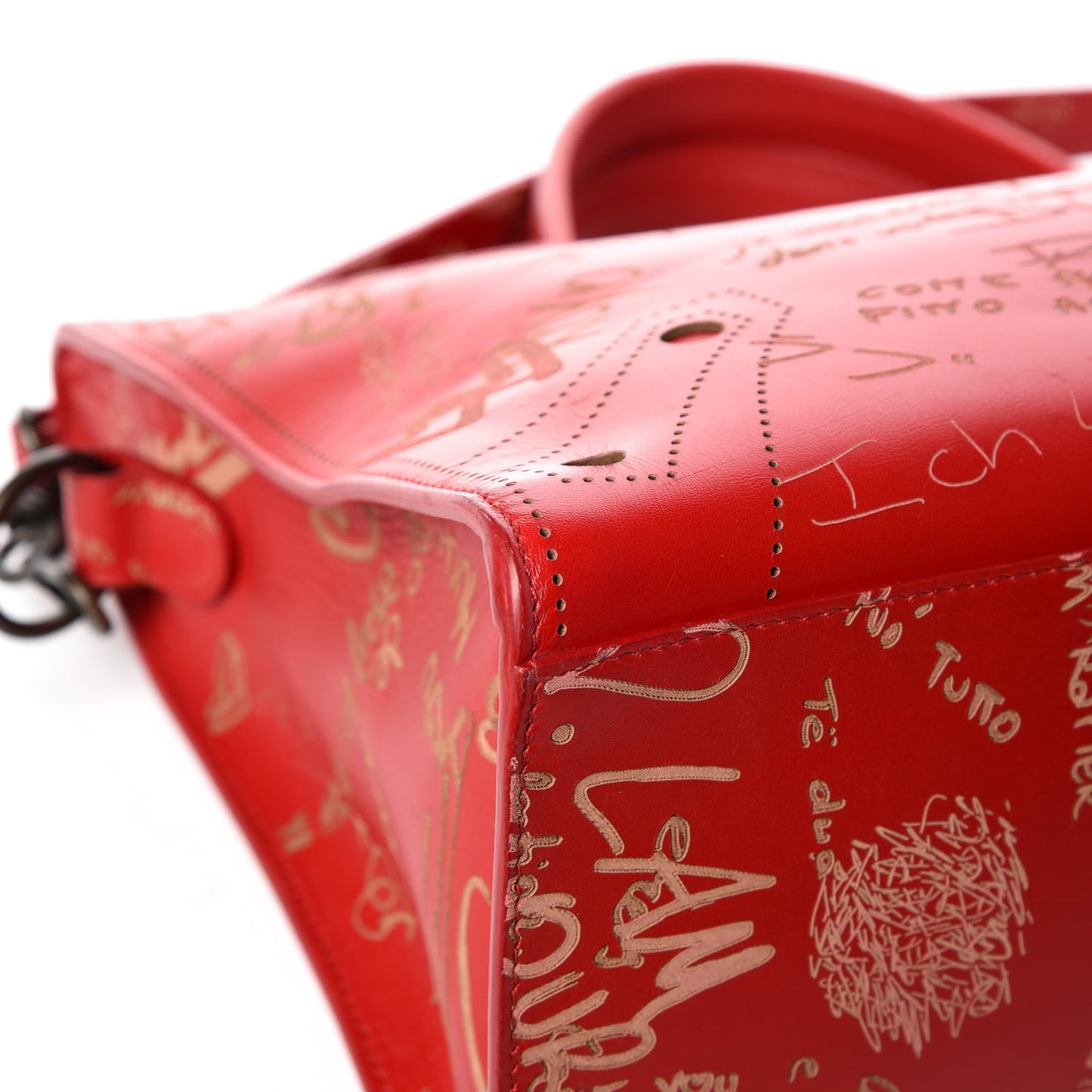 Calfskin Love Perforated Blackout Hardware City Rouge Profond