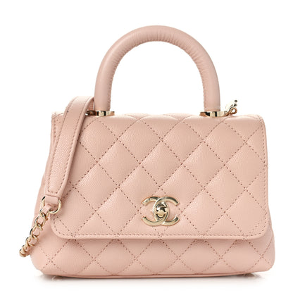 Chanel Caviar Quilted Extra Mini Coco Handle Flap Light Pink 1 of 8