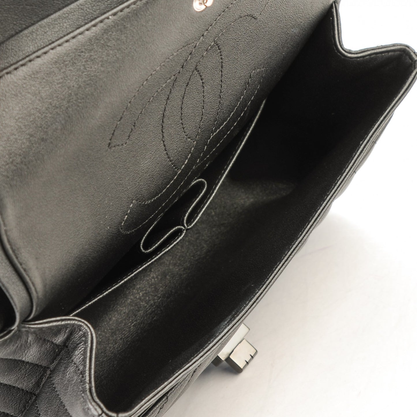 Sheepskin Chevron Quilted 2.55 Reissue 225 Double Flap So Black