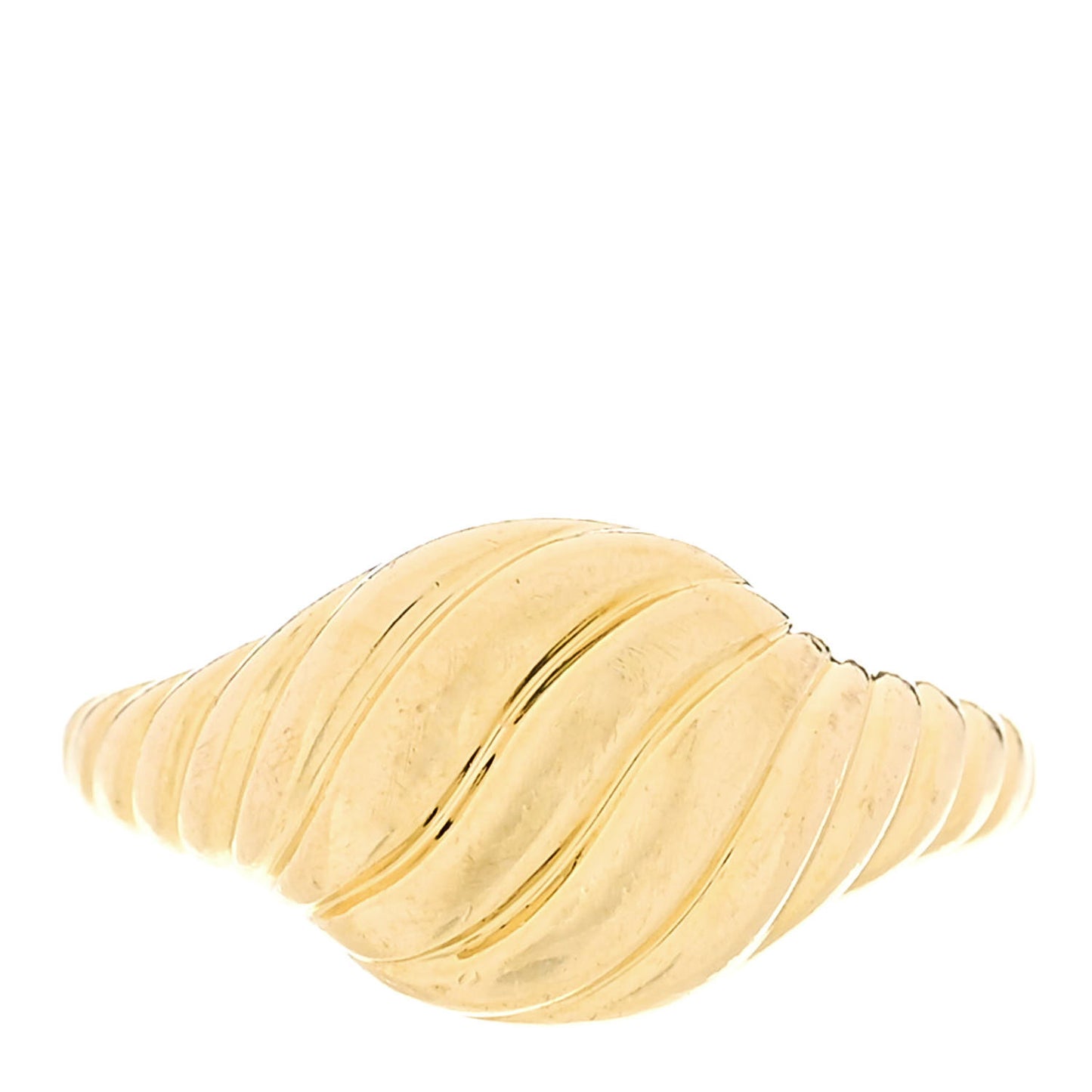 18K Yellow Gold Sculpted Cable Pinky Ring 47 4