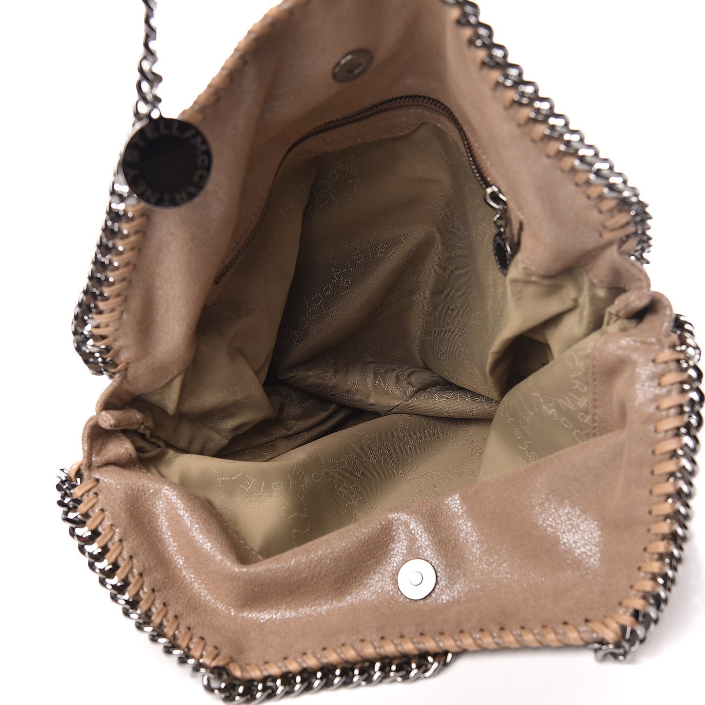 Shaggy Deer Falabella Fold Over Tote Taupe