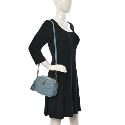 Louis Vuitton Calfskin New Wave Camera Bag Porcelain Blue 2 of 9