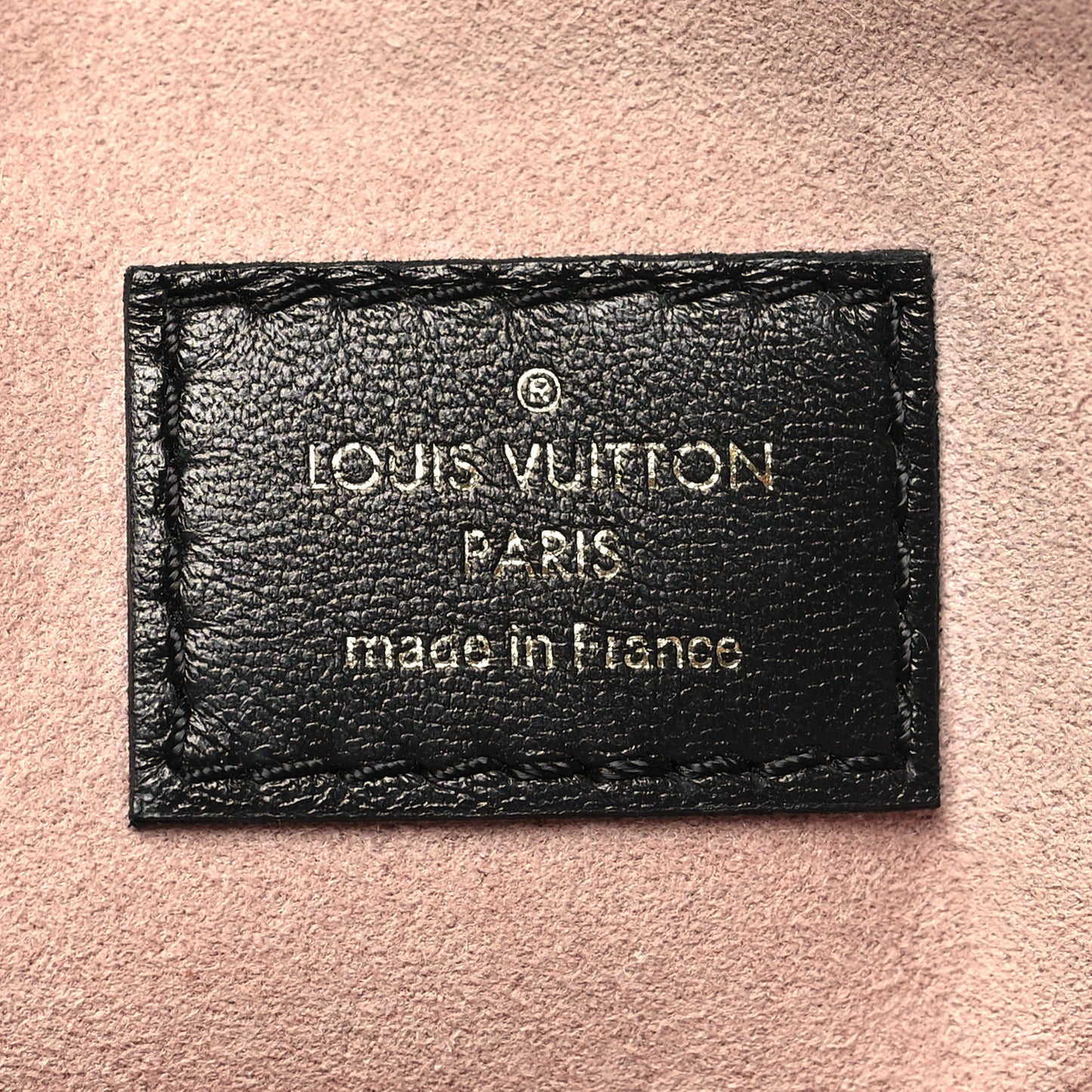 Lambskin Embossed Monogram Coussin PM Black