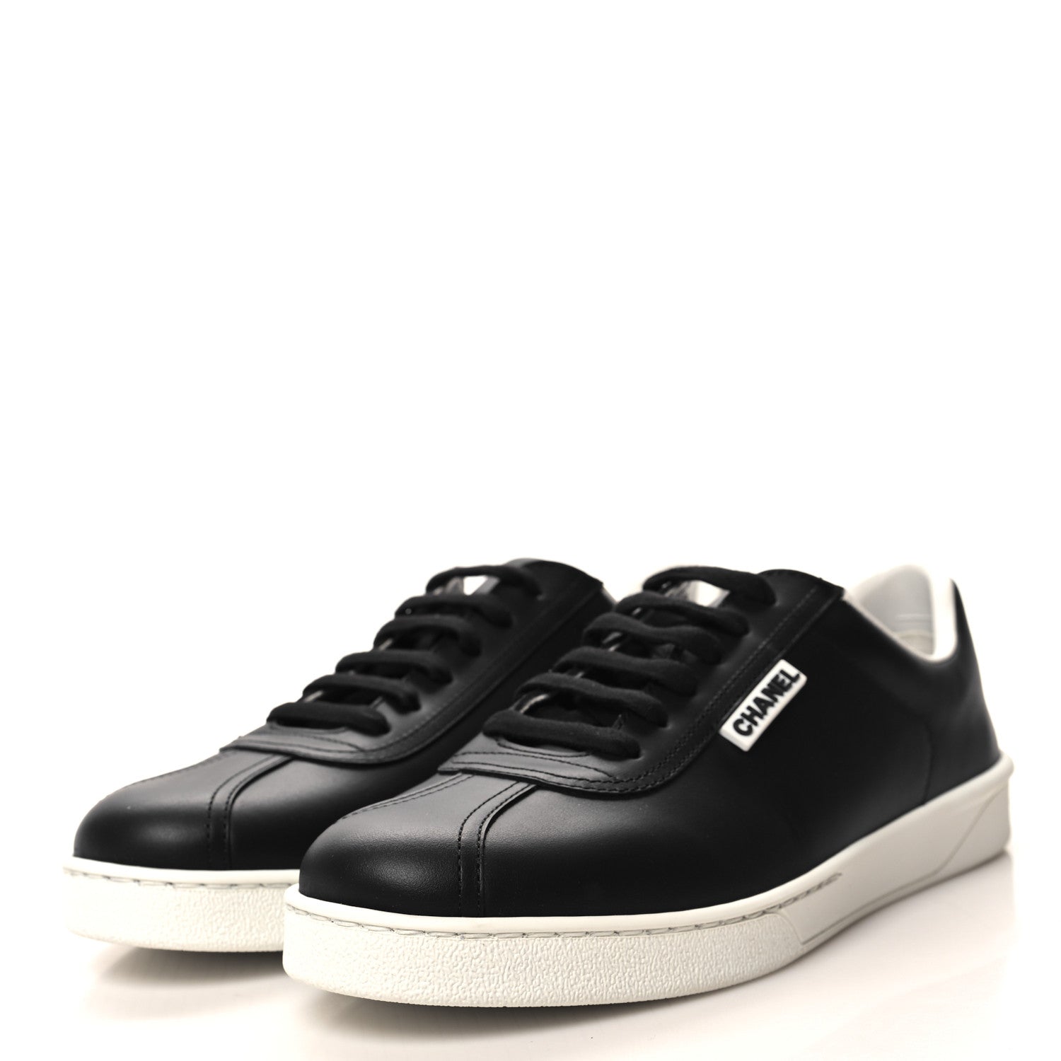 Chanel Calfskin CC Womens Sneakers 40 Black 3 of 8