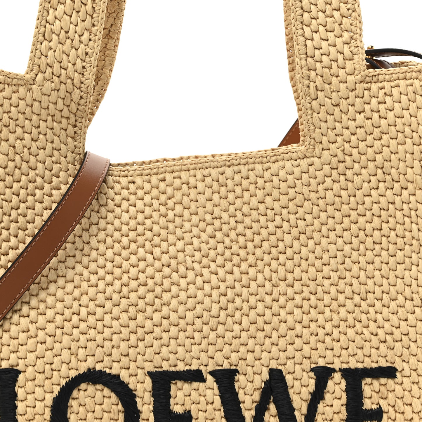 X PAULA'S IBIZA Raffia Medium Font Tote Natural Tan