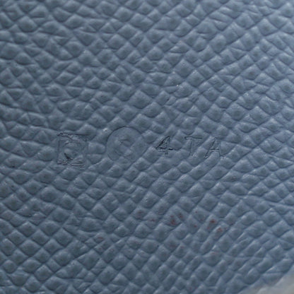 Hermes Epsom Bi-Color Bearn Gusset Wallet Lime Bleu Lin 8 of 8