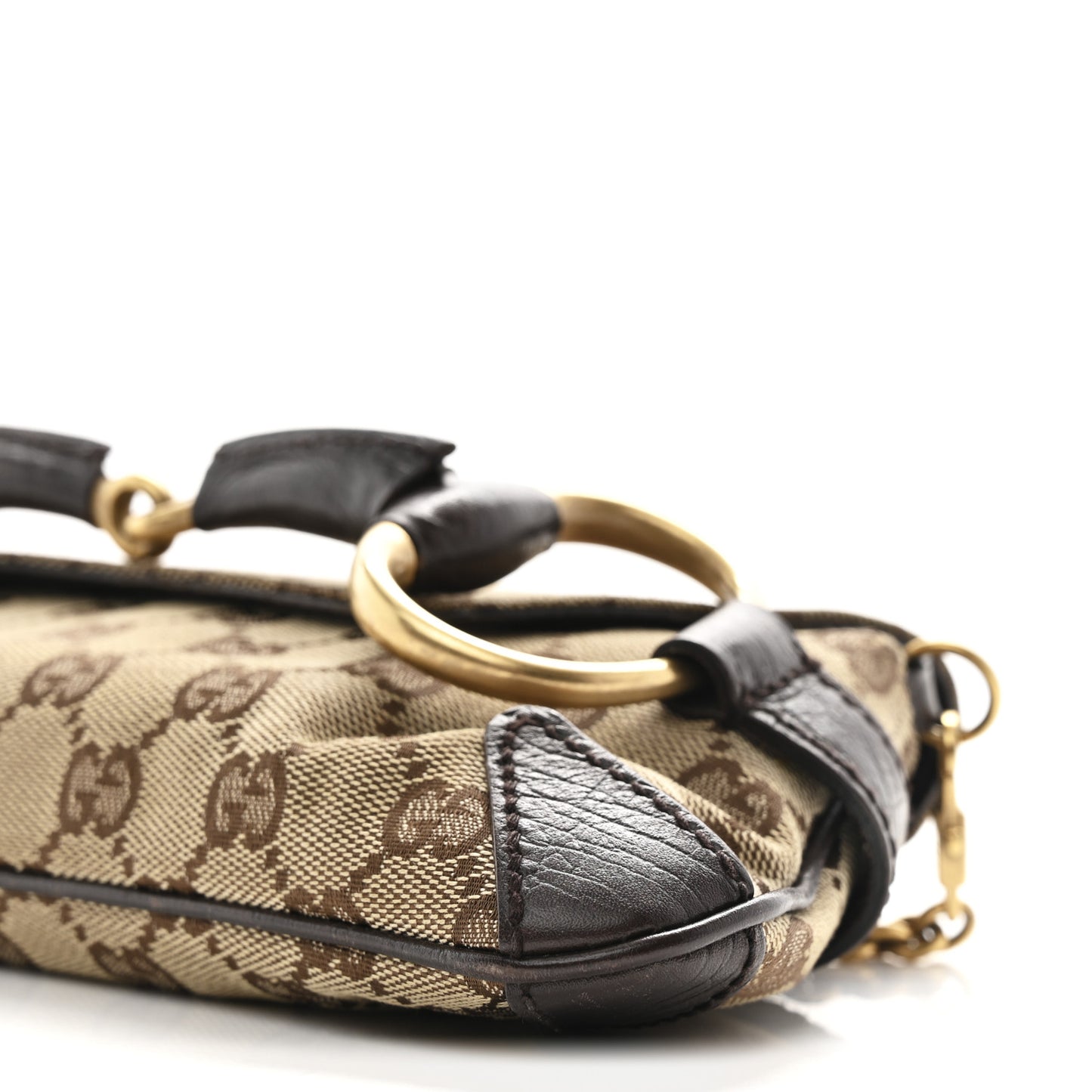 Monogram Horsebit Clutch Dark Brown