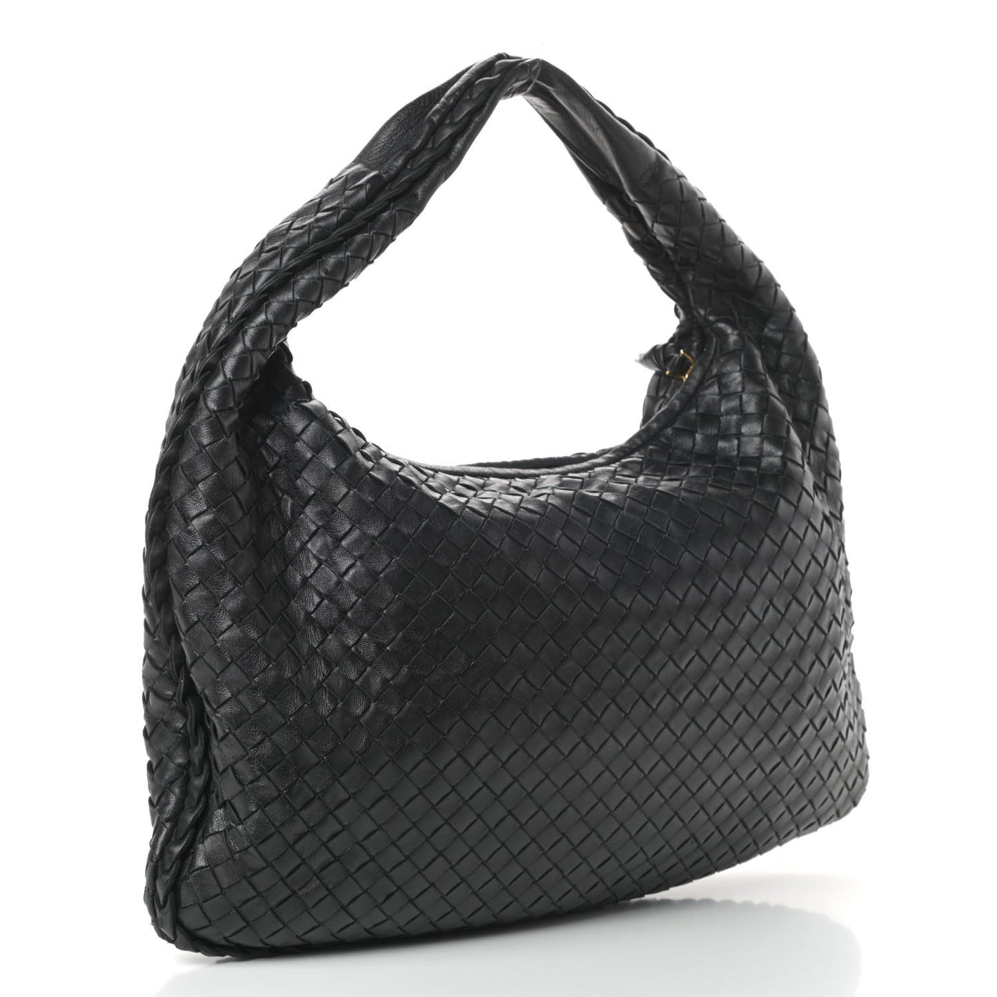 Nappa Intrecciato Medium Veneta Hobo Black