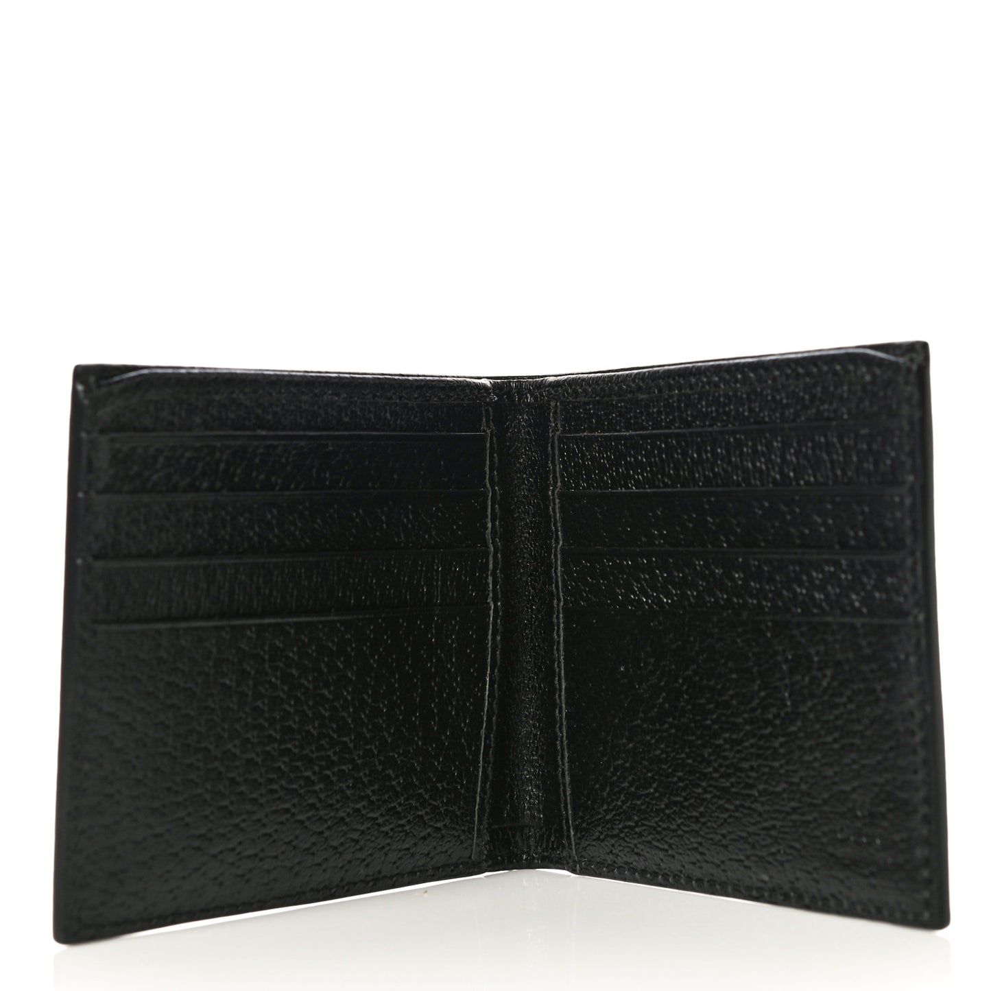 Calfskin Boar Effect GG Marmont Bi-Fold Wallet Black