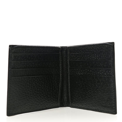 Gucci Calfskin Boar Effect GG Marmont Bi-Fold Wallet Black 4 of 11