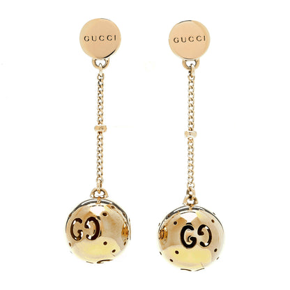 Gucci 18K Yellow Gold Ball Drop Earrings 1 of 5