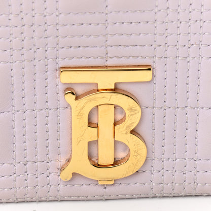 Burberry Lambskin Quilted Small Lola Bag Pale Thistle Soft Fawn 11 of 19