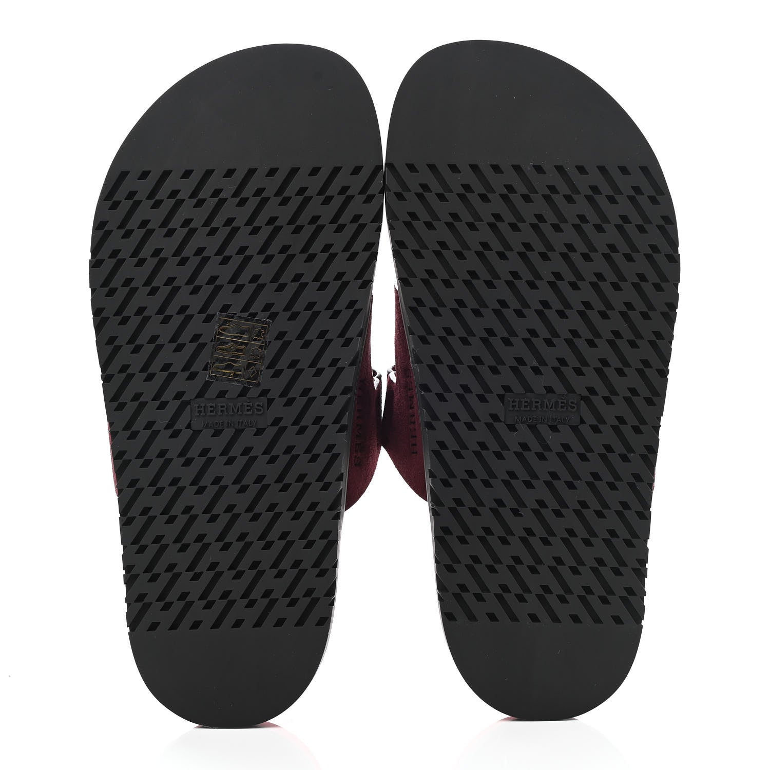 Hermes Suede Goatskin Womens Chypre Sandals 36.5 Rouge Marsala 5 of 8