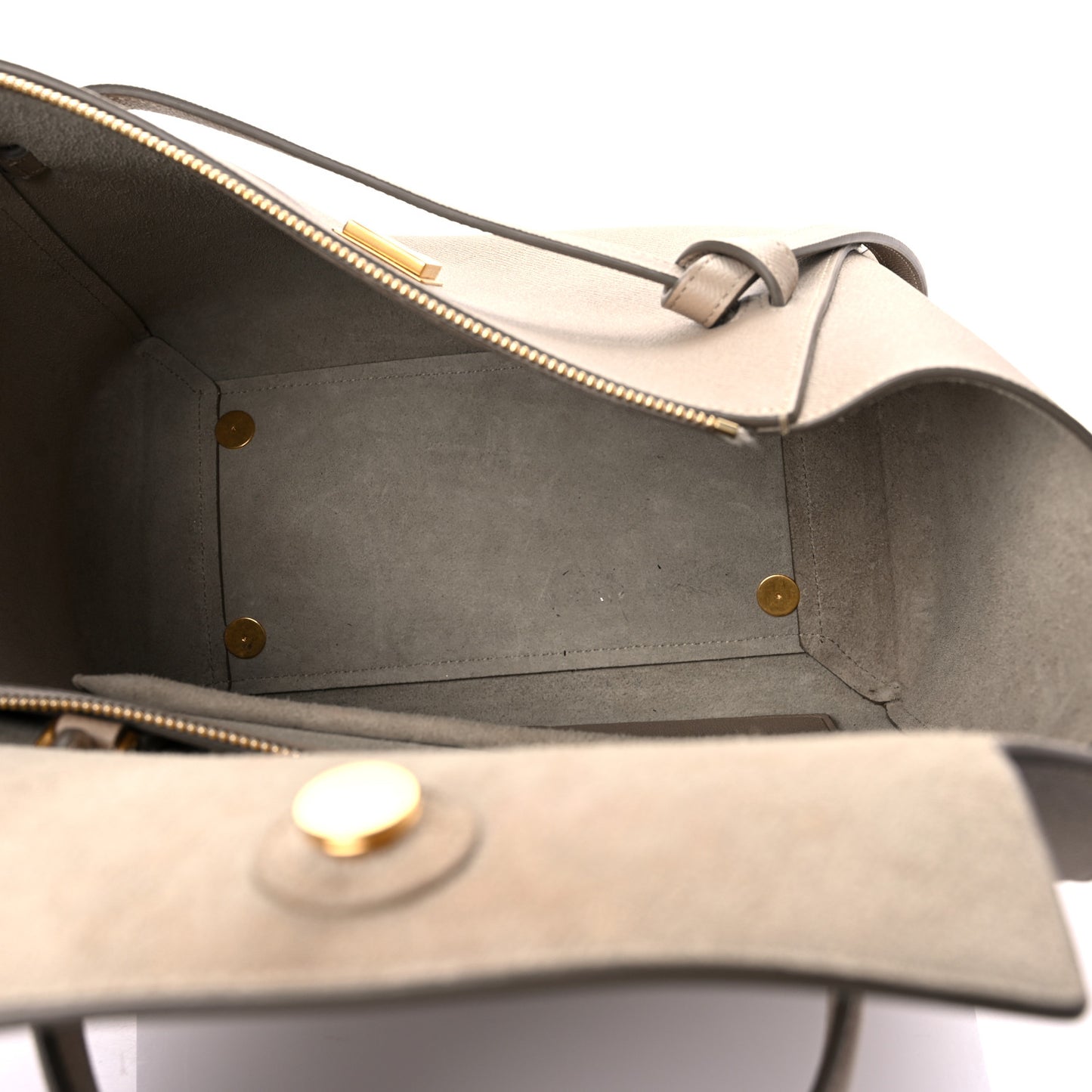Grained Calfskin Mini Belt Bag Light Taupe