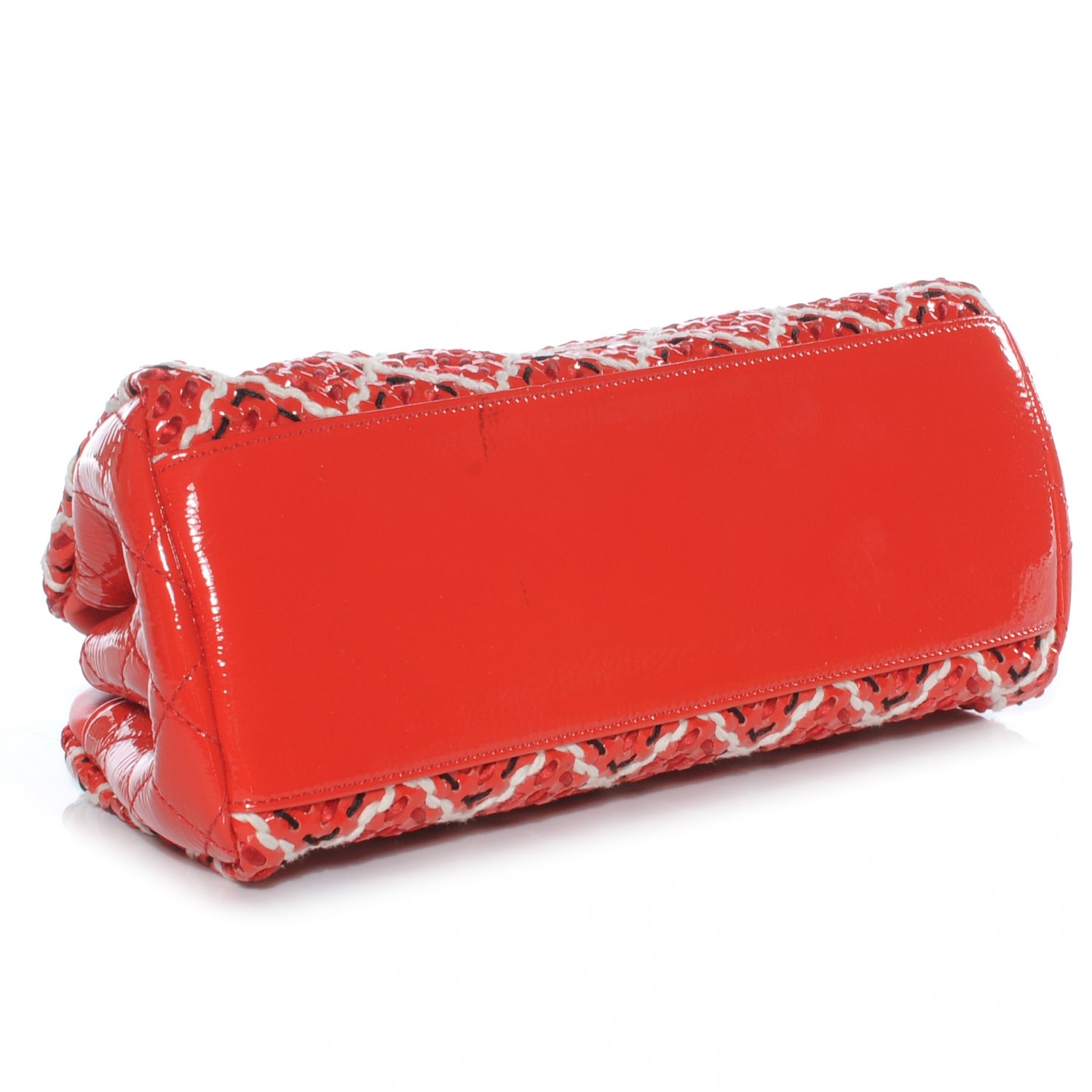 Chanel Patent Hand Embroidered Small Just Mademoiselle Red 4 of 7