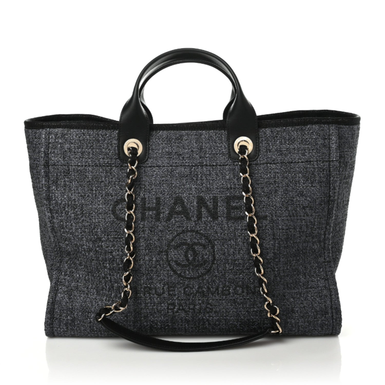 Chanel Lurex Boucle Medium Deauville Tote Black 1 of 10