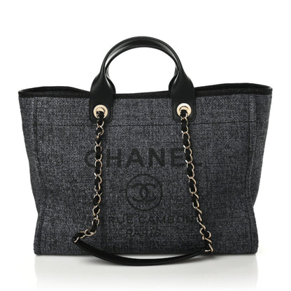 Chanel Lurex Boucle Medium Deauville Tote Black 1 of 10