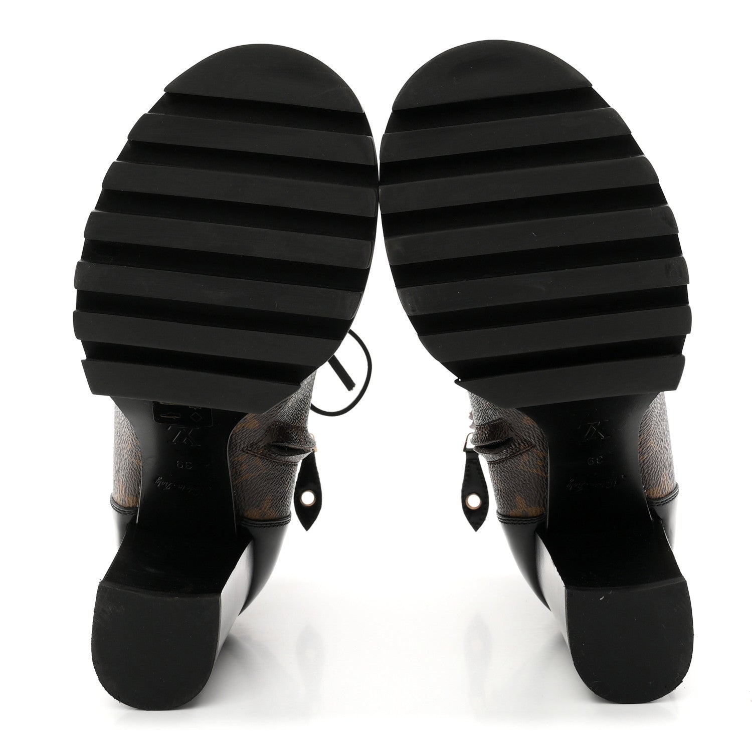 Louis Vuitton Patent Calfskin Monogram Star Trail Ankle Boots 39 Black 6 of 10