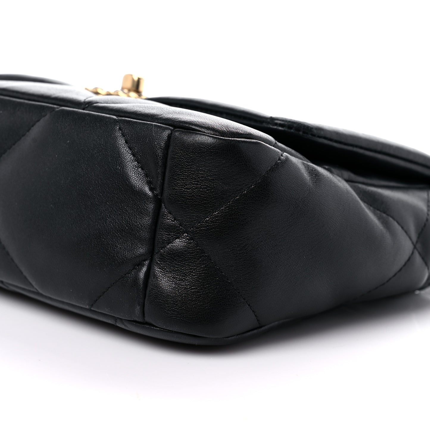 Goatskin Quilted Medium Chanel 19 Flap Black