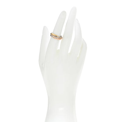 Cartier 18K Pink Yellow White Gold Small Trinity Ring 52 6 2 of 5