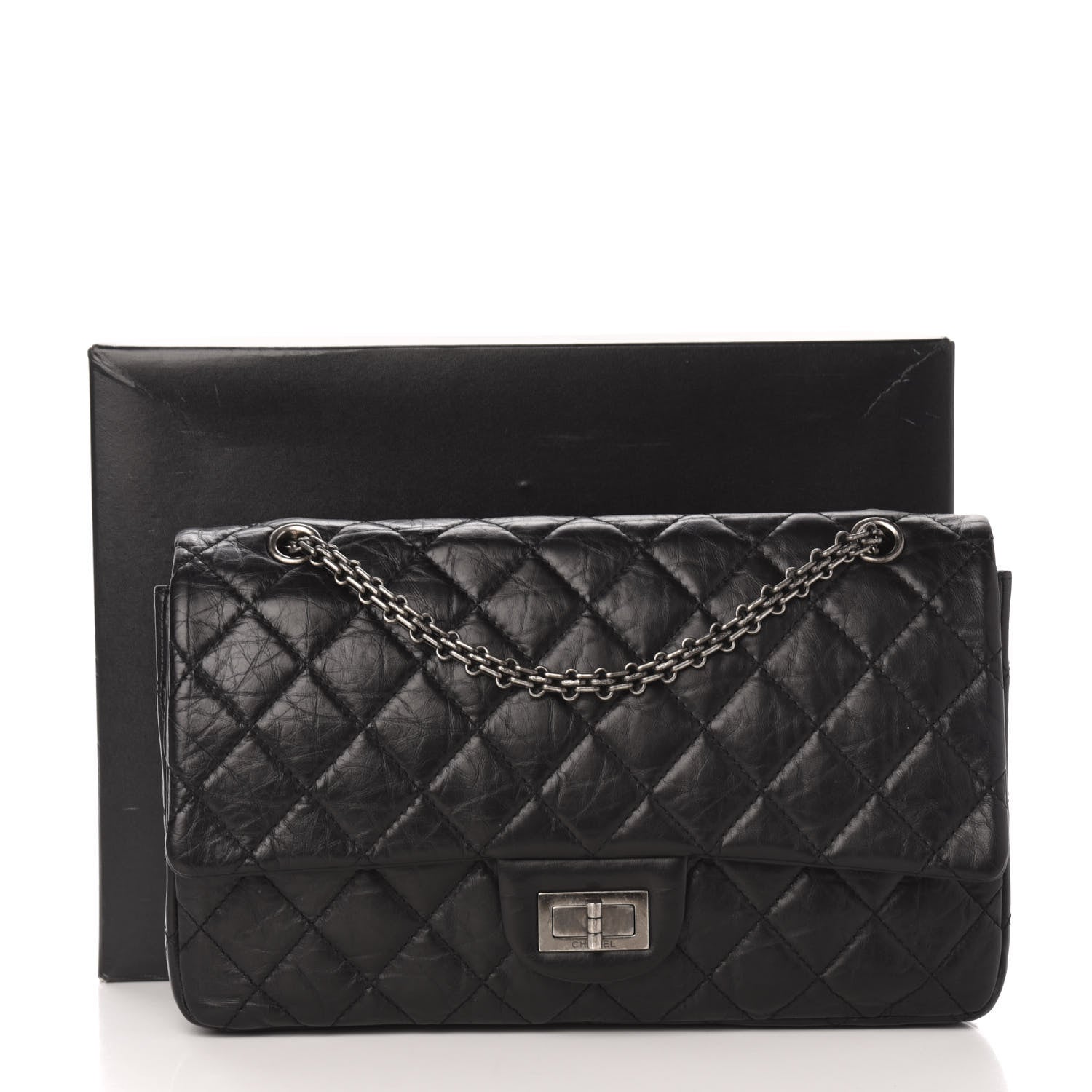 Chanel Aged Calfskin Quilted 2.55 Reissue 227 Flap Black 12 of 12