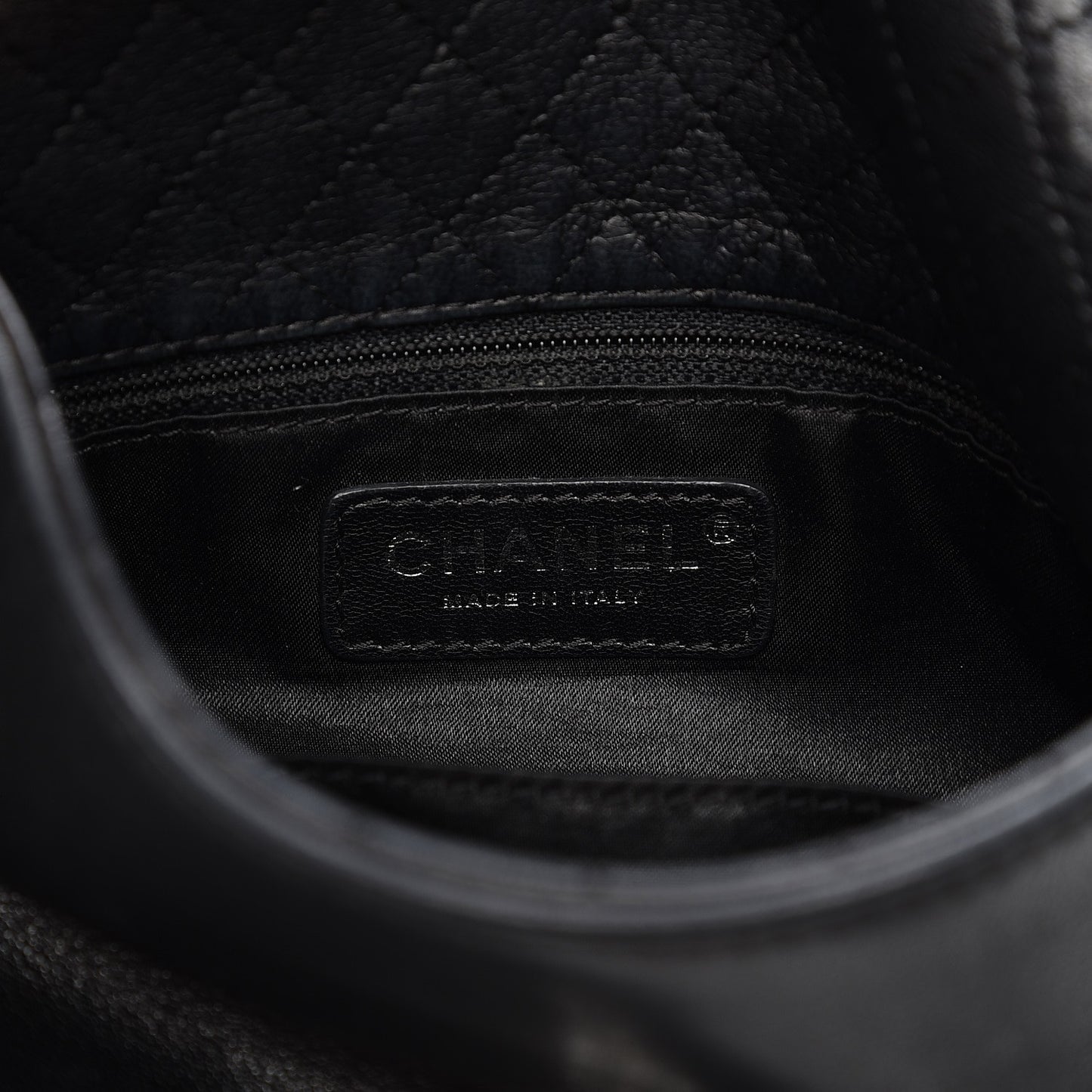 Lambskin Medium Soft and Chain Flap Black